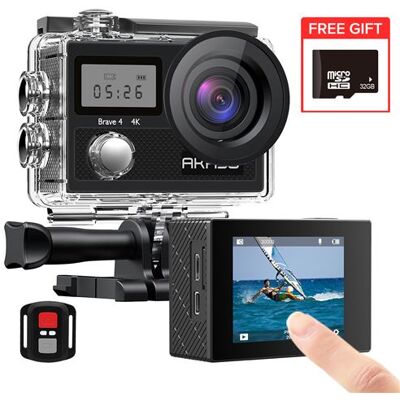 Non communiqué Caméra Sport AKASO Brave 4 SE 4K 20MP Étanche 30M 5X Zoom Support External Mic 2 Batteries Avec 32Go Carte mémoire Noir Noir - Publicité Non communiqué Caméra Sport AKASO Brave 4 SE 4K 20MP Étanche 30M 5X Zoom Support External Mic 2 Batteries Avec 32Go Carte mémoire Noir Noir - Publicité