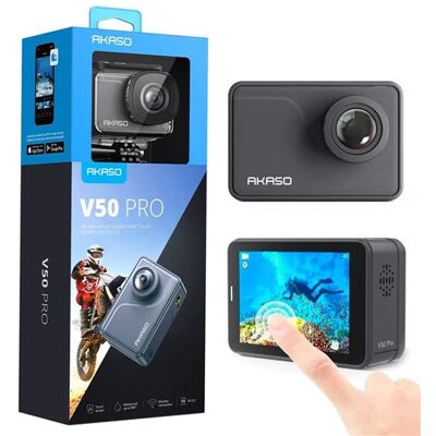 Non communiqué Caméra Sport AKASO V50 PRO LE WiFi 4K30FPS 20MP écran tactile étanche 100 pieds Support ext Mic (non include) Noir Gris - Publicité Non communiqué Caméra Sport AKASO V50 PRO LE WiFi 4K30FPS 20MP écran tactile étanche 100 pieds Support ext Mic (non include) Noir Gris - Publicité