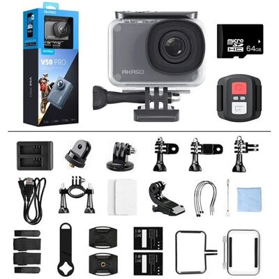 Non communiqué Caméra Sport AKASO V50 Pro LE Etanche 4k 20 Millions pixels Avec 64Go Carte mémoire Noir Noir - Publicité Non communiqué Caméra Sport AKASO V50 Pro LE Etanche 4k 20 Millions pixels Avec 64Go Carte mémoire Noir Noir - Publicité
