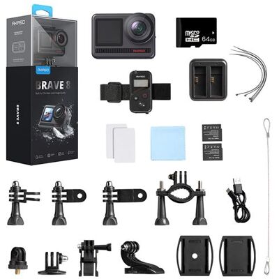 Non communiqué Caméra Sport AKASO Brave 8 Etanche 4k 64Go Noir Noir - Publicité Non communiqué Caméra Sport AKASO Brave 8 Etanche 4k 64Go Noir Noir - Publicité