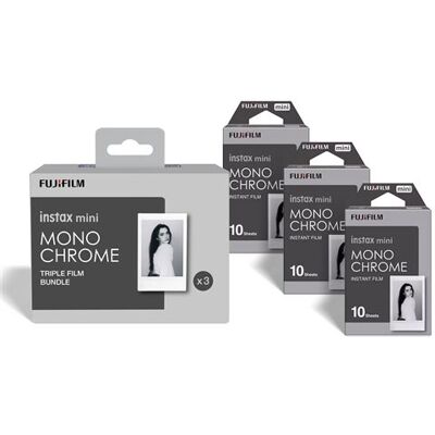 Pack de 30 Films Fujifilm Instax Mini Monochrome 86 x 54 mm Blanc Blanc - Publicité Pack de 30 Films Fujifilm Instax Mini Monochrome 86 x 54 mm Blanc Blanc - Publicité