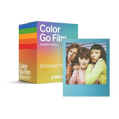 Pack 16 feuilles papier photo pour Polaroid Go cadre dégradé de couleurs Multicolore - Publicité Pack 16 feuilles papier photo pour Polaroid Go cadre dégradé de couleurs Multicolore - Publicité