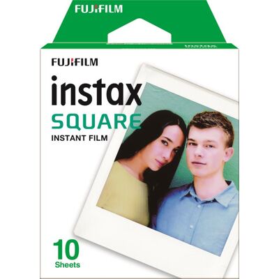 Film instantané Fujifilm Instax Square Blanc 10 Poses Noir - Publicité Film instantané Fujifilm Instax Square Blanc 10 Poses Noir - Publicité