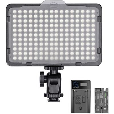 Neewer 176 LED Lumière Réglable 5600K sur Caméra avec Batterie 2600mAh et USB Chargeur pour Canon, Nikon, Pentax, Panasonic, Sony et Autres DSLR pour Photographie - Publicité Neewer 176 LED Lumière Réglable 5600K sur Caméra avec Batterie 2600mAh et USB Chargeur pour Canon, Nikon, Pentax, Panasonic, Sony et Autres DSLR pour Photographie - Publicité