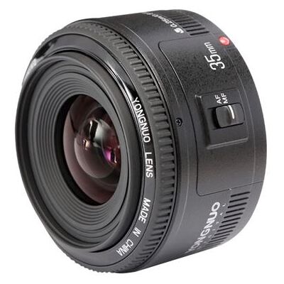 Objectif grand angle Canon 35mm F2 Yongnuo Noir Noir - Publicité Objectif grand angle Canon 35mm F2 Yongnuo Noir Noir - Publicité