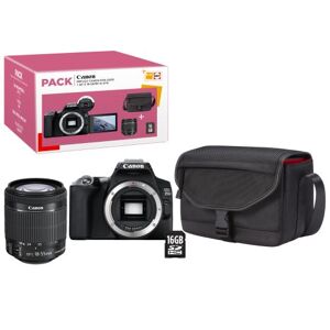 Pack Fnac Appareil photo Reflex Canon EOS 250D + Objectif EF-S 18-55 mm f/4-5.6 IS STM + Carte SD 16 Go + Sac d’épaule CB-SB130 Noir Noir