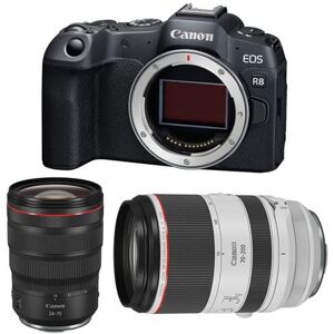 Non communiqué EOS R8 + RF 24-70mm f/2.8 L IS USM + RF 70-200mm f/2.8 L IS USM - Publicité Non communiqué EOS R8 + RF 24-70mm f/2.8 L IS USM + RF 70-200mm f/2.8 L IS USM - Publicité