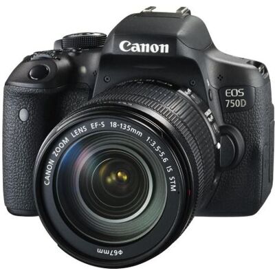 Canon EOS 750D - Appareil photo numérique - Reflex - 24.2 MP - APS-C - 1080p - 7.5x zoom optique objectif EF-S 18-135 mm - Wireless LAN, NFC - Publicité Canon EOS 750D - Appareil photo numérique - Reflex - 24.2 MP - APS-C - 1080p - 7.5x zoom optique objectif EF-S 18-135 mm - Wireless LAN, NFC - Publicité