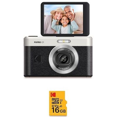 Non communiqué Kodak Pixpro C1 Appareil Photo Compact 13MP BSI CMOS, Zoom 4x, Écran LCD 2.8" , Flash LED, Batterie – Noir + Carte microSDHC 16 Go Class 10 Negro - Publicité Non communiqué Kodak Pixpro C1 Appareil Photo Compact 13MP BSI CMOS, Zoom 4x, Écran LCD 2.8" , Flash LED, Batterie – Noir + Carte microSDHC 16 Go Class 10 Negro - Publicité