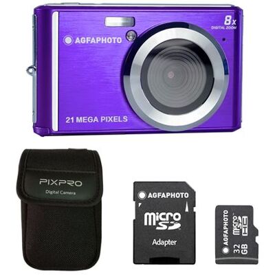 Non communiqué AGFAPHOTO Realishot DC5200 - Appareil Photo Numerique Compact, CMOS 21MP, Écran LCD 2,4" , Zoom Digital 8x, Video HD 720p, Batterie Lithium, Cartes SD, Modes Scene Violeta - Publicité Non communiqué AGFAPHOTO Realishot DC5200 - Appareil Photo Numerique Compact, CMOS 21MP, Écran LCD 2,4" , Zoom Digital 8x, Video HD 720p, Batterie Lithium, Cartes SD, Modes Scene Violeta - Publicité