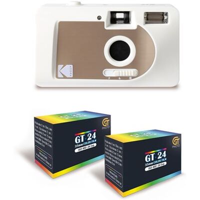 Non communiqué KODAK Motorized S88 Appareil Photo Argentique Motorise, Enroulement Automatique, Compact - Blanc/Marron + 2 Pellicules compatible35mm Couleur 24 Expositions Blanc - Publicité Non communiqué KODAK Motorized S88 Appareil Photo Argentique Motorise, Enroulement Automatique, Compact - Blanc/Marron + 2 Pellicules compatible35mm Couleur 24 Expositions Blanc - Publicité