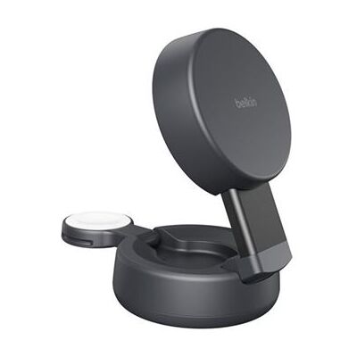 Non communiqué Belkin UltraCharge Pro - Support de chargement sans fil - 2-in-1, convertible, magnetic, with Qi2 + adaptateur secteur - 25 watt - Charbon Charbon - Publicité Non communiqué Belkin UltraCharge Pro - Support de chargement sans fil - 2-in-1, convertible, magnetic, with Qi2 + adaptateur secteur - 25 watt - Charbon Charbon - Publicité