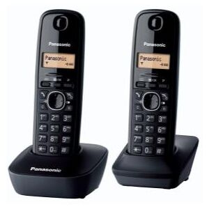 Panasonic KX-TG1612 - Téléphone sans fil avec ID d'appelant - DECT - noir + combiné supplémentaire Noir - Publicité Panasonic KX-TG1612 - Téléphone sans fil avec ID d'appelant - DECT - noir + combiné supplémentaire Noir - Publicité