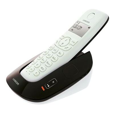 Logicom Manta 155T - Téléphone sans fil - système de répondeur avec ID d'appelant - DECT\GAP - (conférence) à trois capacité d'appel - noir Noir - Publicité Logicom Manta 155T - Téléphone sans fil - système de répondeur avec ID d'appelant - DECT\GAP - (conférence) à trois capacité d'appel - noir Noir - Publicité