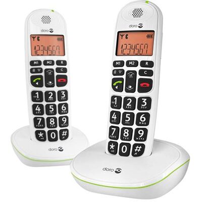 Telephone Sans Fil Doro Phoneeasy 100 Duo White Blanc - Publicité Telephone Sans Fil Doro Phoneeasy 100 Duo White Blanc - Publicité