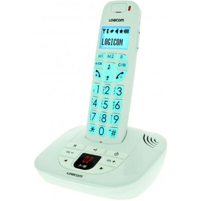 Téléphone sans fil Logicom Confort 155T Blanc Blanc - Publicité Téléphone sans fil Logicom Confort 155T Blanc Blanc - Publicité