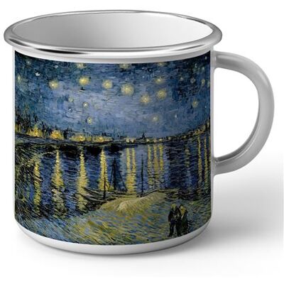 Non communiqué Fabulous Mug en métal émaille Van Gogh Nuit Etoilees Sur le Rhone Peinture Blanc - Publicité Non communiqué Fabulous Mug en métal émaille Van Gogh Nuit Etoilees Sur le Rhone Peinture Blanc - Publicité
