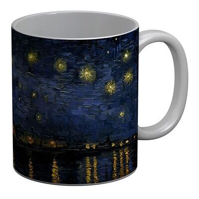 Non communiqué Fabulous Mug céramique Van Gogh Nuit Etoilees Sur le Rhone Peinture Blanc - Publicité Non communiqué Fabulous Mug céramique Van Gogh Nuit Etoilees Sur le Rhone Peinture Blanc - Publicité