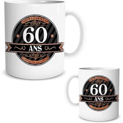 Non communiqué STC - Mug les 60 ans Blanc - Publicité Non communiqué STC - Mug les 60 ans Blanc - Publicité