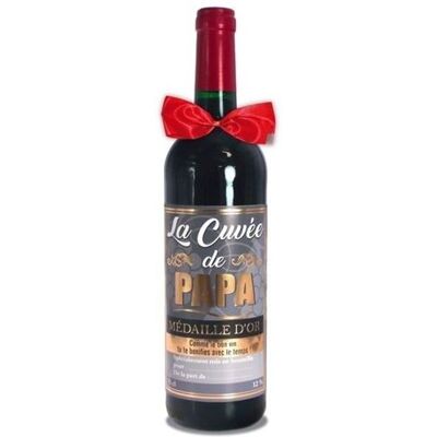 Non communiqué Bouteille de vin cuvée pour papa Multi - Publicité Non communiqué Bouteille de vin cuvée pour papa Multi - Publicité