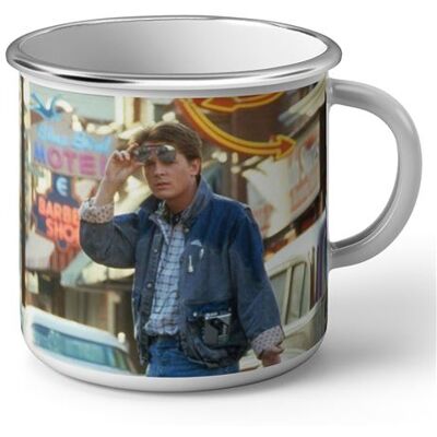Non communiqué Fabulous Mug en métal émaille Retour Vers le Futur Marty McFly Michael J. Fox Blanc - Publicité Non communiqué Fabulous Mug en métal émaille Retour Vers le Futur Marty McFly Michael J. Fox Blanc - Publicité