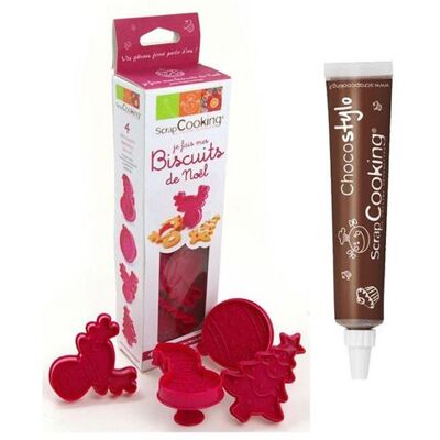Kit mes Biscuits de Noël + 1 Stylo chocolat - ScrapCooking Multicolore - Publicité Kit mes Biscuits de Noël + 1 Stylo chocolat - ScrapCooking Multicolore - Publicité