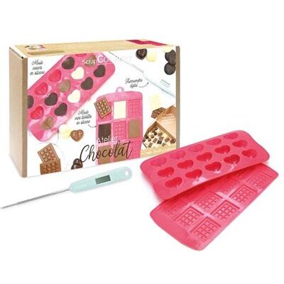 Kit complet Moules Scrapcooking Atelier chocolats 3794 Rose Rose - Publicité Kit complet Moules Scrapcooking Atelier chocolats 3794 Rose Rose - Publicité