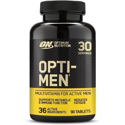 Optimum Nutrition Opti-Men Sans Saveur 90 Comprimés - Multivitamine pour Hommes - Publicité Optimum Nutrition Opti-Men Sans Saveur 90 Comprimés - Multivitamine pour Hommes - Publicité