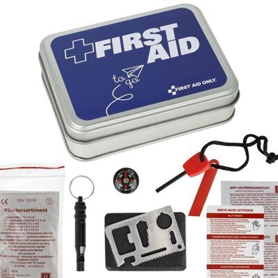 FIRST AID ONLY Kit de premiers secours en métal compact - Trousse de premiers secours - Publicité FIRST AID ONLY Kit de premiers secours en métal compact - Trousse de premiers secours - Publicité