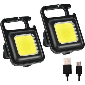 Non communiqué 2 PCS Mini Lampes de Travail PortableLED Rechargeable Magnétique COB Petites Porte-clés Lampes de Poche avec support pliant pour la Éclairage de Secours Camping Réparation - Publicité Non communiqué 2 PCS Mini Lampes de Travail PortableLED Rechargeable Magnétique COB Petites Porte-clés Lampes de Poche avec support pliant pour la Éclairage de Secours Camping Réparation - Publicité