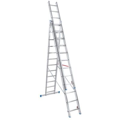 Non communiqué PETRA Echelle professionnelle transformable en aluminium 3 plans 12 marches - Publicité Non communiqué PETRA Echelle professionnelle transformable en aluminium 3 plans 12 marches - Publicité