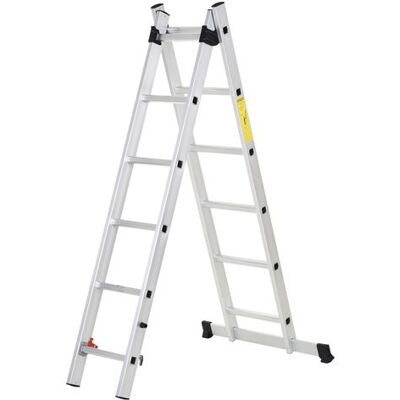 Non communiqué Échelle multifonction pliable aluminium 2 positions 2,49 m 10 échelons certification NF EN131 max. 150 Kg - Publicité Non communiqué Échelle multifonction pliable aluminium 2 positions 2,49 m 10 échelons certification NF EN131 max. 150 Kg - Publicité