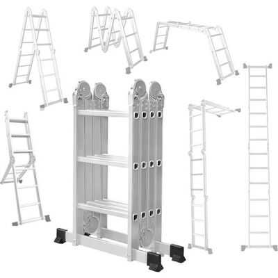 Non communiqué Échelle Multifonctions BM TOOLS BMT-4X3-MULTI en ALU, 4x3 marches - 3,55 m de Long. / Pliable - jusqu'à 150 kg - articulée - Publicité Non communiqué Échelle Multifonctions BM TOOLS BMT-4X3-MULTI en ALU, 4x3 marches - 3,55 m de Long. / Pliable - jusqu'à 150 kg - articulée - Publicité