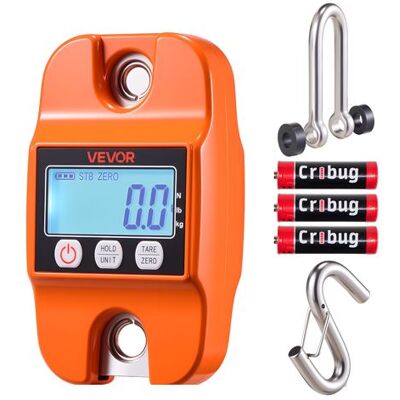 Non communiqué VEVOR Balance à Grue Numérique Suspendue Portable - 400 kg - Précision 100 g - Orange Orange - Publicité Non communiqué VEVOR Balance à Grue Numérique Suspendue Portable - 400 kg - Précision 100 g - Orange Orange - Publicité