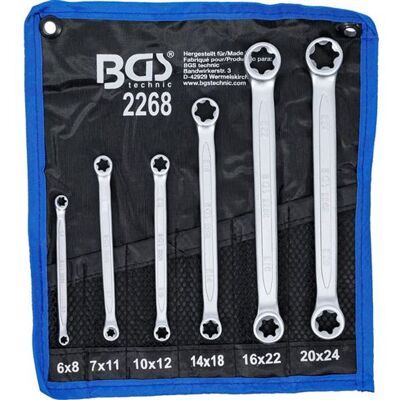 Ensemble de clés Torx BGS TECHNIC E6-E8 E7-E11 E10-E12 E14-E18 E16-E22 E20-E24 avec œillet - Outils - Publicité Ensemble de clés Torx BGS TECHNIC E6-E8 E7-E11 E10-E12 E14-E18 E16-E22 E20-E24 avec œillet - Outils - Publicité