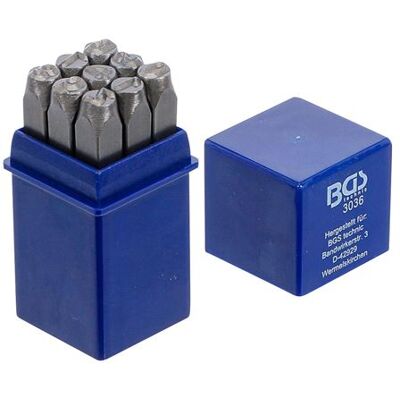 bgs chiffres a frapper jeu de 9 chiffres - 06 mm - Bgs Technic - Publicité bgs chiffres a frapper jeu de 9 chiffres - 06 mm - Bgs Technic - Publicité