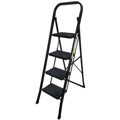 Non communiqué Escabeau à 4 marches BM TOOLS BMT-ESC4-BLACK, Haut. de travail : 97 cm, se range facilement, Marches anti-dérapantes - NOIR - Publicité Non communiqué Escabeau à 4 marches BM TOOLS BMT-ESC4-BLACK, Haut. de travail : 97 cm, se range facilement, Marches anti-dérapantes - NOIR - Publicité
