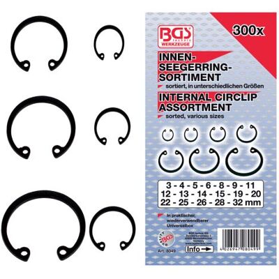 Anneaux de sécurité BGS TECHNIC 3-32mm, 300 pièces - Publicité Anneaux de sécurité BGS TECHNIC 3-32mm, 300 pièces - Publicité