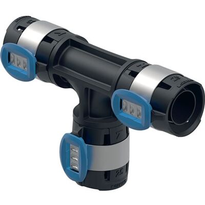 Raccord de tuyauterie Geberit - T-Connect 63mm - Publicité Raccord de tuyauterie Geberit - T-Connect 63mm - Publicité