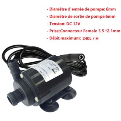 Non communiqué Moteur Pompe à eau DC 12V 240L/H Avec Connecteur Female 5.5mm*2.1mm Pour DIY - Publicité Non communiqué Moteur Pompe à eau DC 12V 240L/H Avec Connecteur Female 5.5mm*2.1mm Pour DIY - Publicité