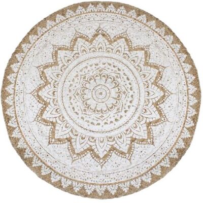 Tapis rond en jute beige de 180 cm vidaXL - Tapis - Publicité Tapis rond en jute beige de 180 cm vidaXL - Tapis - Publicité