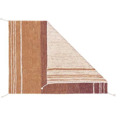 Non communiqué Tapis coton réversible - marron et beige - 120 x 160 cm Marron - Publicité Non communiqué Tapis coton réversible - marron et beige - 120 x 160 cm Marron - Publicité