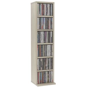 VIDAXL Armoire à CD Chêne sonoma 21x20x88 cm Bois d'ingénierie Brun - Publicité