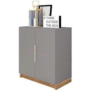 Non communiqué Armoire Basse 2 Portes Gris Mat 4 Niches L 68 H 76 P 37.6 cm - L 68 x l 37.6 x H 76 cm Gris - Publicité Non communiqué Armoire Basse 2 Portes Gris Mat 4 Niches L 68 H 76 P 37.6 cm - L 68 x l 37.6 x H 76 cm Gris - Publicité