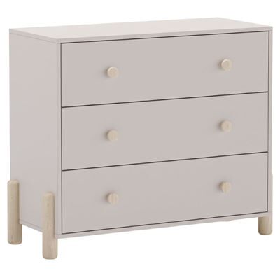 Non communiqué ALTOBUY Commode 3 tiroirs ENORA - MDF pin massif laqué crème, pieds pin naturel Beige - Publicité Non communiqué ALTOBUY Commode 3 tiroirs ENORA - MDF pin massif laqué crème, pieds pin naturel Beige - Publicité