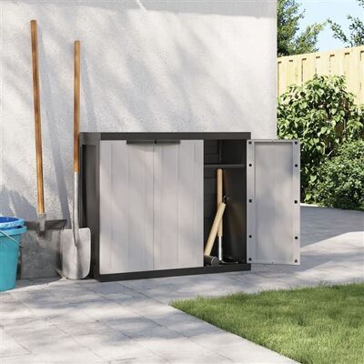 Non communiqué vidaXL Armoire de Rangement d'Extérieur, Abri à Outils, Organisateur de Jardin Patio Terrasse, Moderne, Gris et Noir 97x37x85 cm PP Gris - Publicité Non communiqué vidaXL Armoire de Rangement d'Extérieur, Abri à Outils, Organisateur de Jardin Patio Terrasse, Moderne, Gris et Noir 97x37x85 cm PP Gris - Publicité