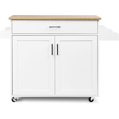 Non communiqué desserte de rangement à roulettes giantex blanc 116 x 40 x 85cm avec grand placard, tiroir, porte-épices et porte-serviettes Blanc - Publicité Non communiqué desserte de rangement à roulettes giantex blanc 116 x 40 x 85cm avec grand placard, tiroir, porte-épices et porte-serviettes Blanc - Publicité