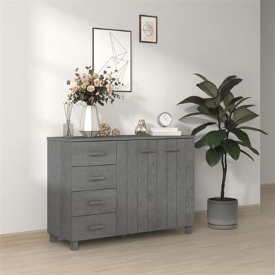 Non communiqué Buffet HAMAR Gris foncé 113x40x80 cm Bois massif de pin Gris - Publicité Non communiqué Buffet HAMAR Gris foncé 113x40x80 cm Bois massif de pin Gris - Publicité