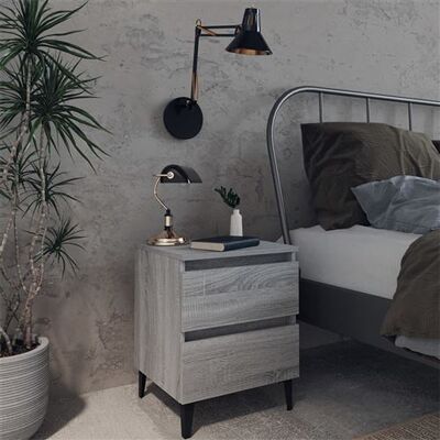 Non communiqué vidaXL Tables de Chevet avec Pieds en Métal 2 pcs, Armoires de Nuit avec 4 Pieds, Armoires de Lit, Meubles de Rangement Chambre, Sonoma Gris Gris - Publicité Non communiqué vidaXL Tables de Chevet avec Pieds en Métal 2 pcs, Armoires de Nuit avec 4 Pieds, Armoires de Lit, Meubles de Rangement Chambre, Sonoma Gris Gris - Publicité
