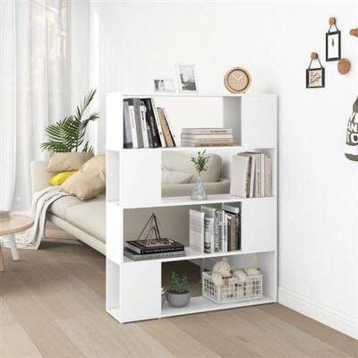 Non communiqué Bibliothèque Séparateur de pièce Blanc 100x24x124 cm Blanc - Publicité Non communiqué Bibliothèque Séparateur de pièce Blanc 100x24x124 cm Blanc - Publicité